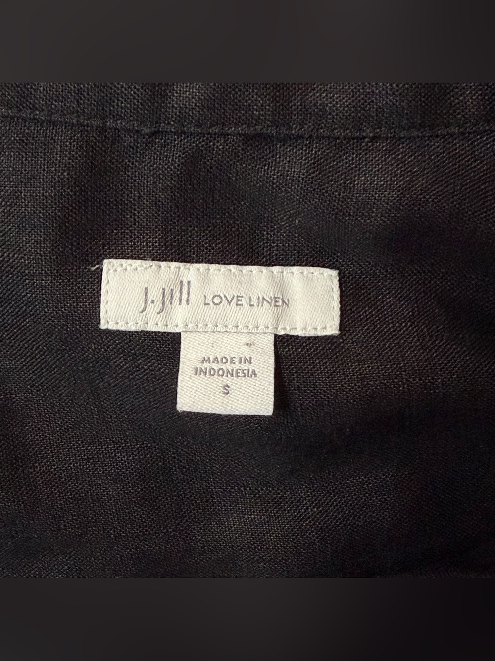 J. Jill Love Linen Black Long Sleeve Button Up Shirt 100% Women’s Size Small - Picture 4 of 7